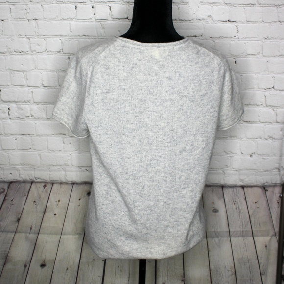 SOLD! Sigrid Olsen Cashmere Short Sleeve Top Large - Picture 4 of 7